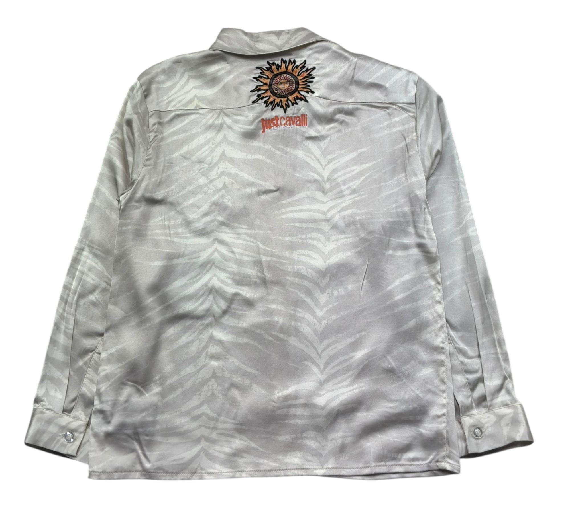 Just Cavalli Completo 2 Pezzi Camicia-Pantalone Modello Palazzo con Elastico In Vita per Bambina JGP26146CE BEIGE JUST CAVALLI 