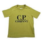 C.P. Company T-Shirt tinta unita con Stampa Verde per Neonato 13CKTS024A VERDE C.P. COMPANY 