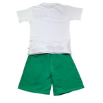 Icon Completo Bicolore T-Shirt-Bermuda per Bambino INBFS00604 BIANCO/VERDE ICON 