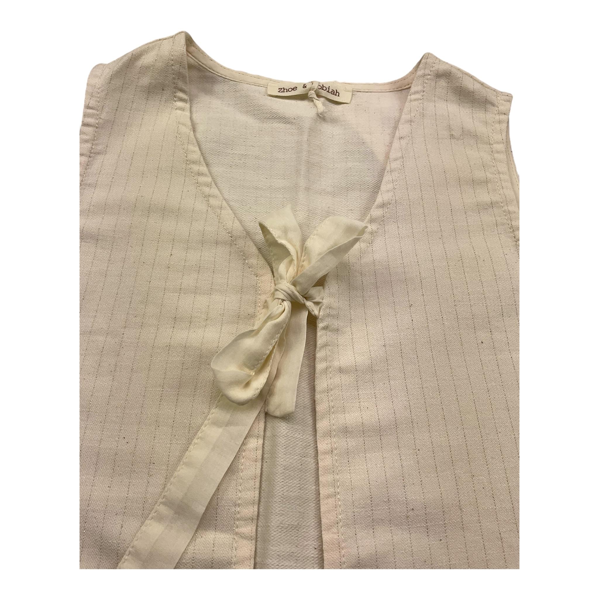 Zhoe & Tobiah Gilet Tinta Unita per Bambina LYT4F PANNA ZHOE & TOBIAH 