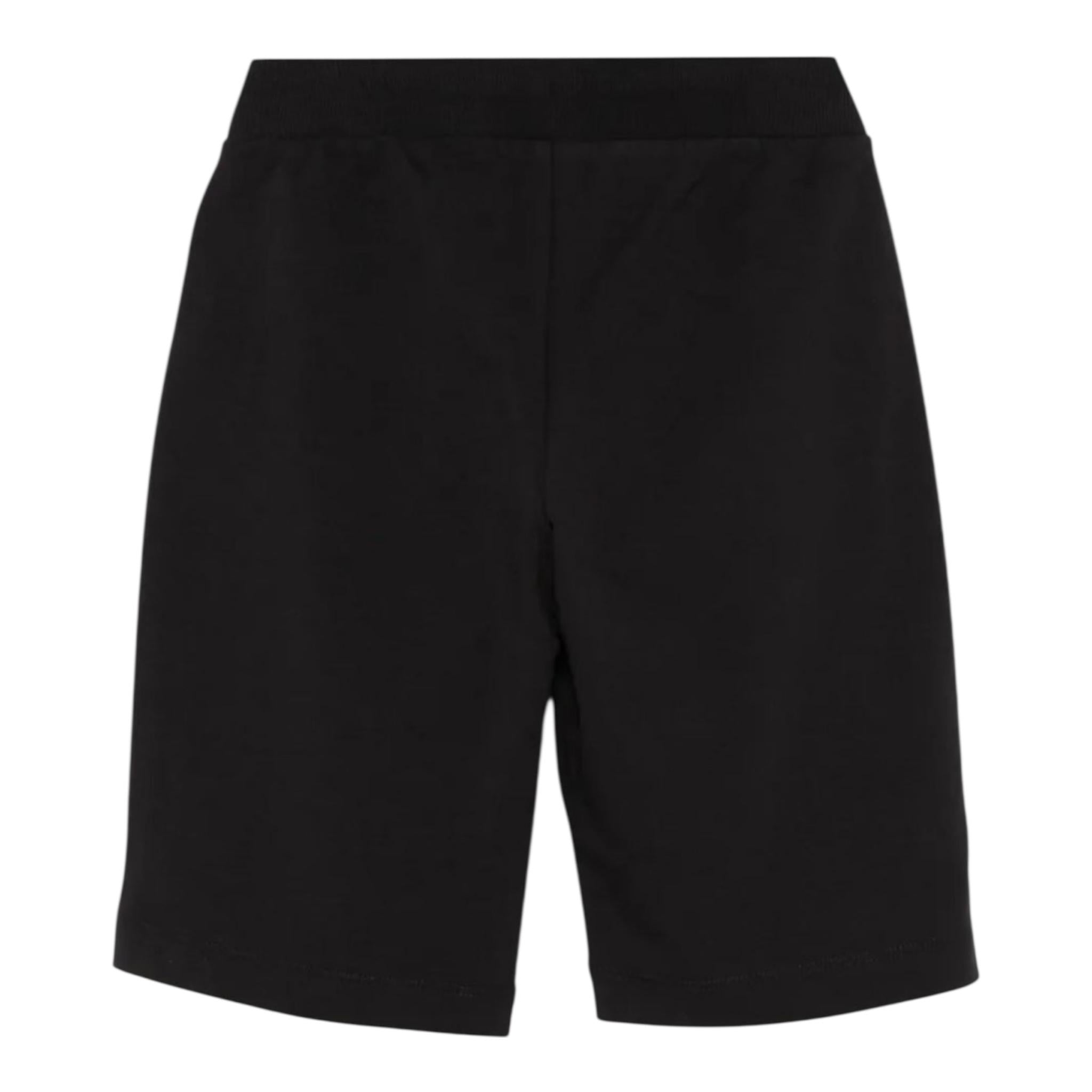 Moschino Bermuda In Tuta Tinta Unita con Logo per Bambino HUQ02FX NERO MOSCHINO 