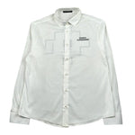 Daniele Alessandrini Camicia Manica Lunga Tinta Unita Stampa Fantasia per Bambino 1231C1439 BIANCO DANIELE ALESSANDRINI 