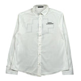 Daniele Alessandrini Camicia Manica Lunga Tinta Unita Stampa Fantasia per Bambino 1231C1439 BIANCO DANIELE ALESSANDRINI 