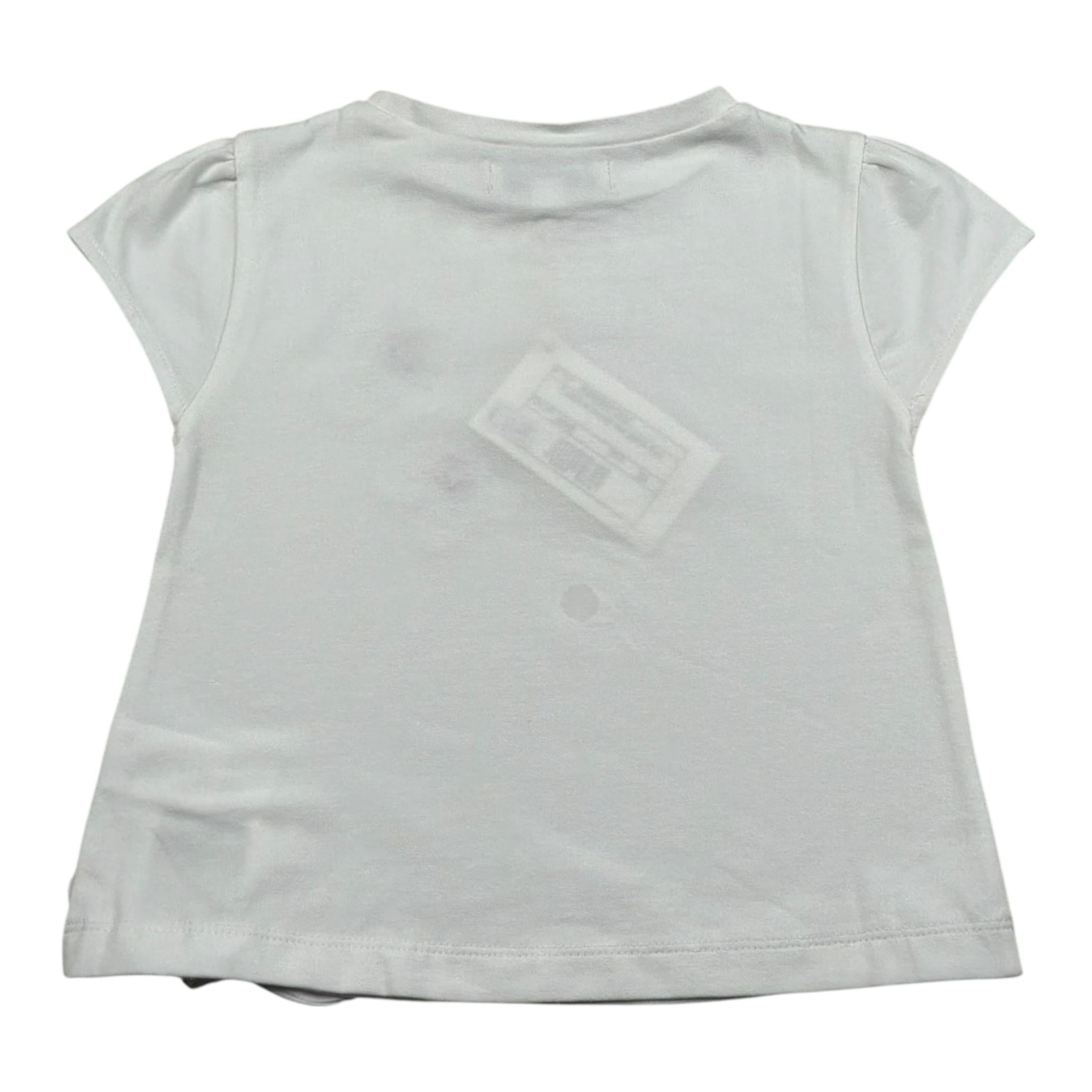 Malvi & Co T-Shirt Girocollo tinta unita Cn Applicazioni Bianco per Neonata S25M030CAJJ BIANCO MALVI & CO 