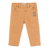 MOSCHINO pantalone tinta unita con elastico in vita Cammello per Bambino MUP051 CAMMELLO MOSCHINO 