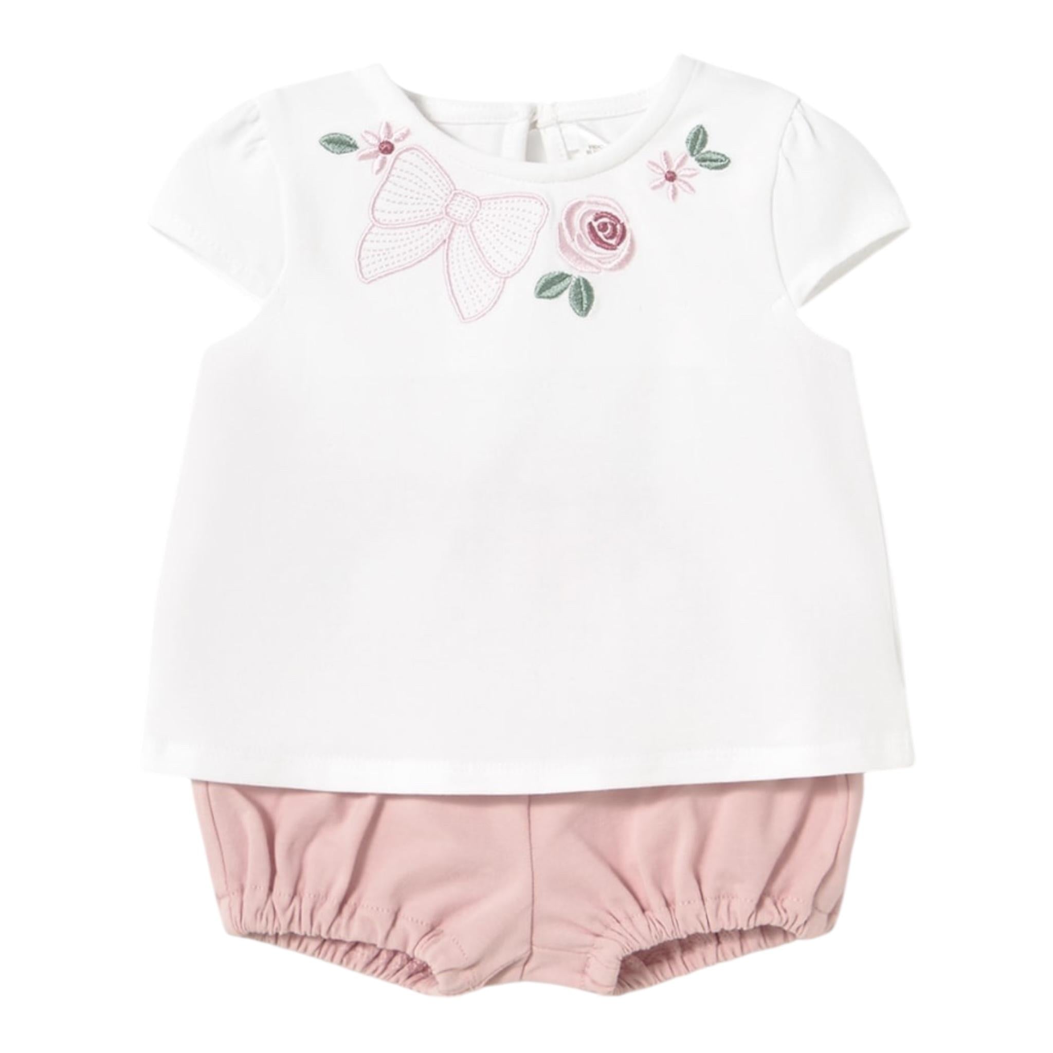 Mayoral Completo 2 Pezzi Canotta-Culotte per Neonata 1663X BIANCO/ROSA MAYORAL 