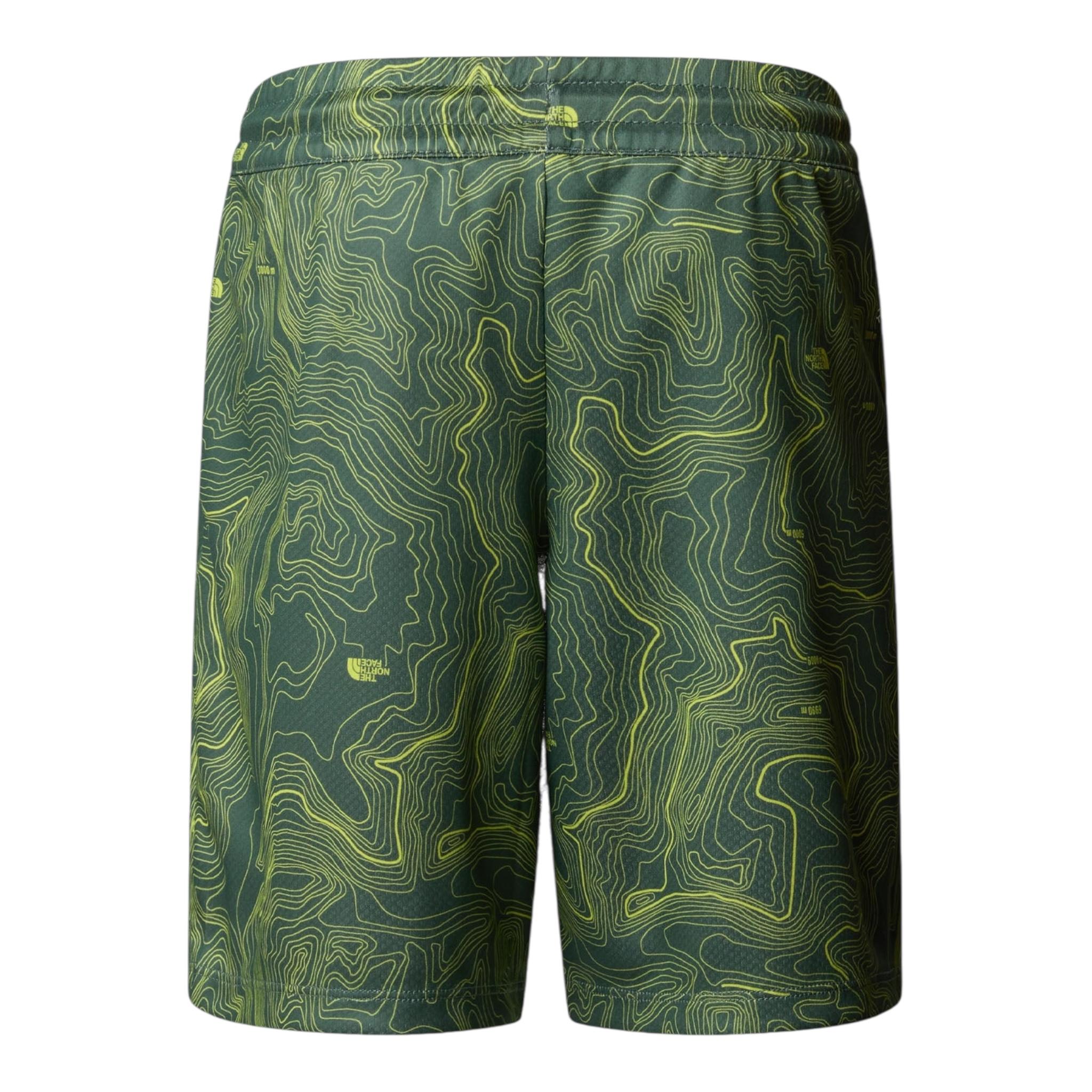 The North Face Bermuda Tinta Unita con Fantasia E Elastico In Vita per Bambino NF0A86U464T VERDE THE NORTH FACE 