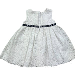 Le Bebe Abito Giromanica Tinta Unita con Ricami per Neonata LBG0695 BIANCO LE BEBE 