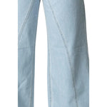 Elisabetta Franchi Jeans Tinta Unita Modello A Palazzo per Bambina EFPA280X AZZURRO ELISABETTA FRANCHI 