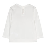 MONNALISA shirt girocollo tinta unita con applicazioni Bianco per Neonata 39D601 BIANCO MONNALISA 