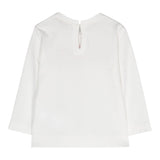 MONNALISA shirt girocollo tinta unita con applicazioni Bianco per Neonata 39D601 BIANCO MONNALISA 