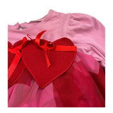 MISS GRANT abito manica lunga bicolore stampa fantasia cuori Rosa per Bambina MG1119X ROSA MISS GRANT 