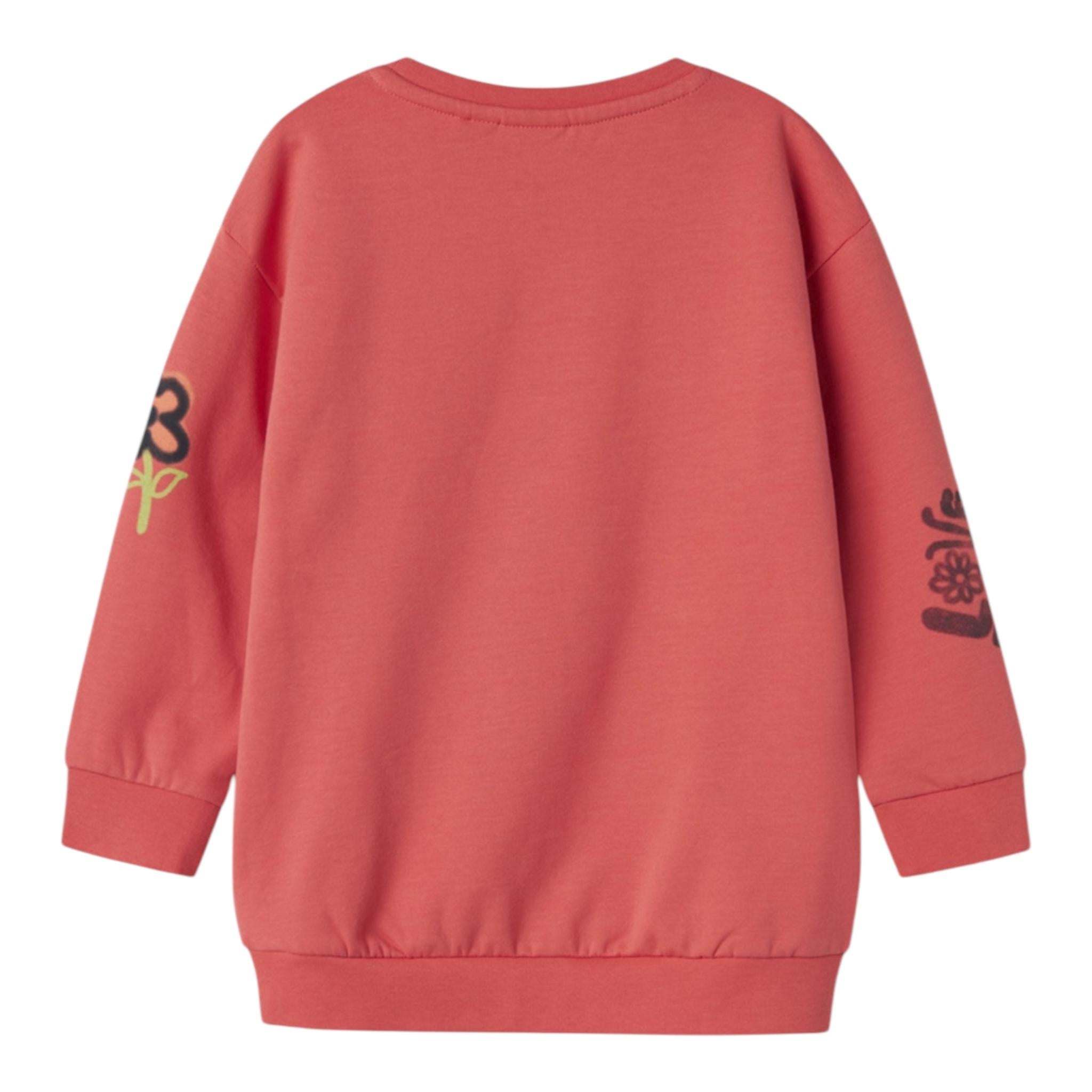 NAME IT abito tinta unita modello felpa con stampa Salmone per Bambina 132330433 SALMONE NAME IT 