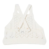 Il Gufo Top Tinta Unita Traforato per Bambina P25TC088EM442 PANNA IL GUFO 