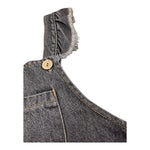 PLAY UP salopette tinta unita in denim Nero per Bambina PA022AP11503 NERO PLAY UP 