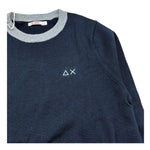 Sun68 Maglia Girocollo Tinta Unita con Logo per Bambino K32307 BLU SUN68 