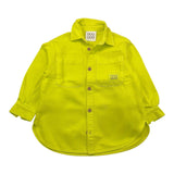 Dou Dou Camicia Tinta Unita con Tasche E Stampa per Bambina DW277 GIALLO FLUO DOU DOU 