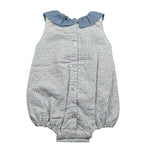 Juliana Pagliaccetto Giromanica Tinta Unita In Pizzo Sangallo per Neonata 25178 BIANCO/BLU JULIANA 