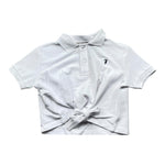 Trussardi Polo Modello Crop Tinta Unita per Bambina TGP26066PO BIANCO TRUSSARDI 
