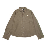 MOSCHINO camicia tinta unita con microfantasia Beige per Bambino HDC02A BEIGE MOSCHINO 