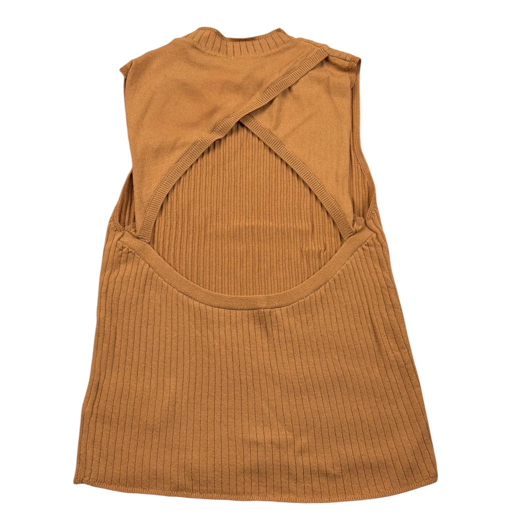 Manila Grace Canotta Tinta Unita con Scollo Posteriore per Bambina MG2677 CAMMELLO MANILA GRACE 