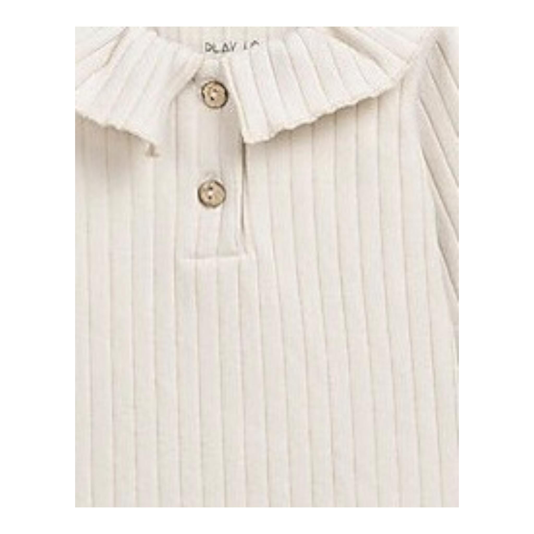 PLAY UP body tinta unita con rouches Beige per Neonata PA022AP11200 BEIGE PLAY UP 