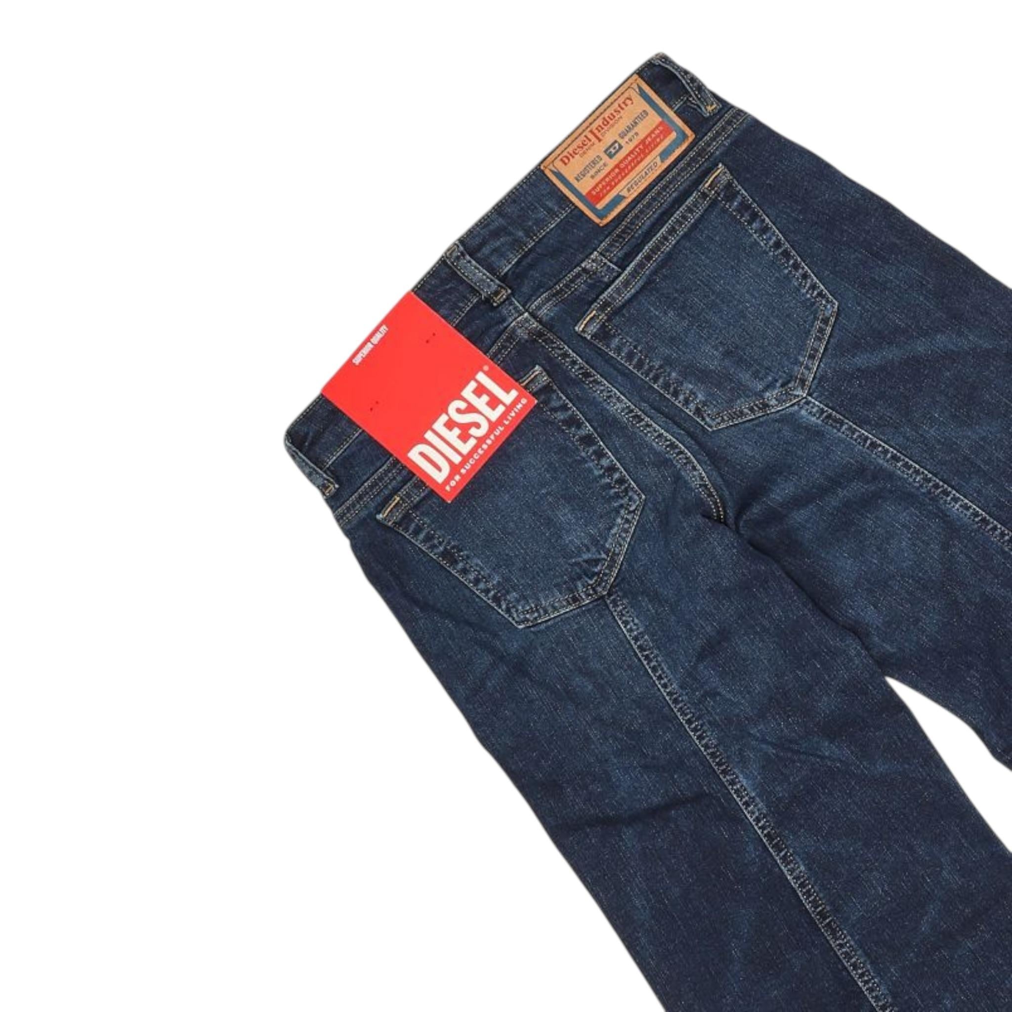 Diesel Jeans Tinta Unita Modello Palazzo per Bambina J01919X BLU DIESEL 