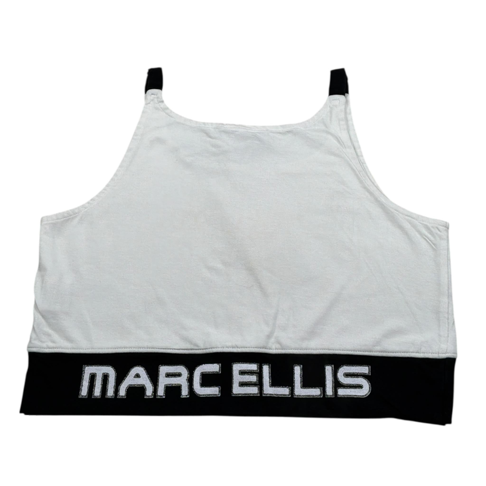 Marc Ellis Top Giromanica tinta unita con Stampa Logo Bianco per Bambina JMJCM14586 BIANCO MARC ELLIS 