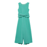 Abel & Lula Tuta Intera Tinta Unita Giromanica per Bambina 5221XX VERDE ABEL & LULA 