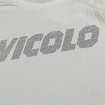 Vicolo Shirt Girocollo Tinta Unita con Brillantini per Bambina 3141M00077 BIANCO VICOLO 