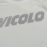 Vicolo Shirt Girocollo Tinta Unita con Brillantini per Bambina 3141M00077 BIANCO VICOLO 