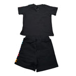 Diadora Completo 2 Pezzi T-Shirt-Bermuda Nero per Neonato 030100 NERO DIADORA 