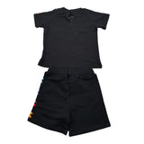 Diadora Completo 2 Pezzi T-Shirt-Bermuda Nero per Neonato 030100 NERO DIADORA 