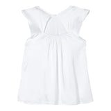 Liu Jo Camicia Giromanica Tinta Unita Con Balze Bianco Per Bambina