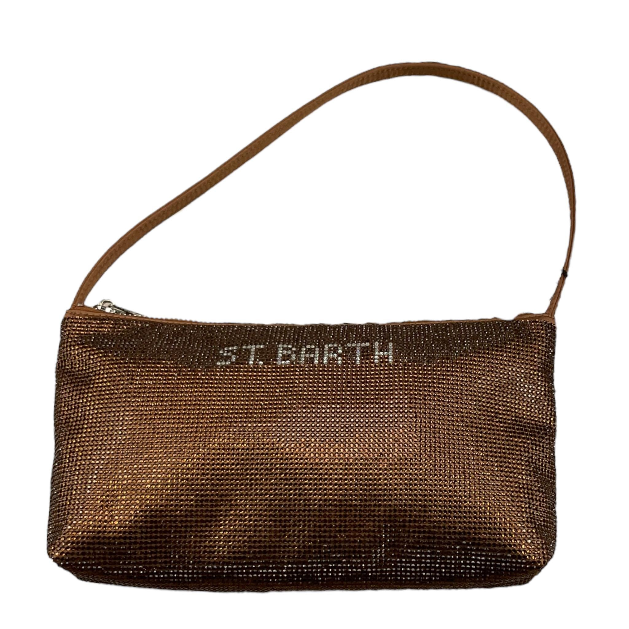 SAINT BARTH borsa tinta unita con strass Marrone per Bambina STRASSY MARRONE SAINT BARTH 