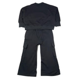 HATE LOVE completo  2 pezzi felpa-pantalone tuta palazzo Nero per Bambina OJCM00499 NERO HATE LOVE 