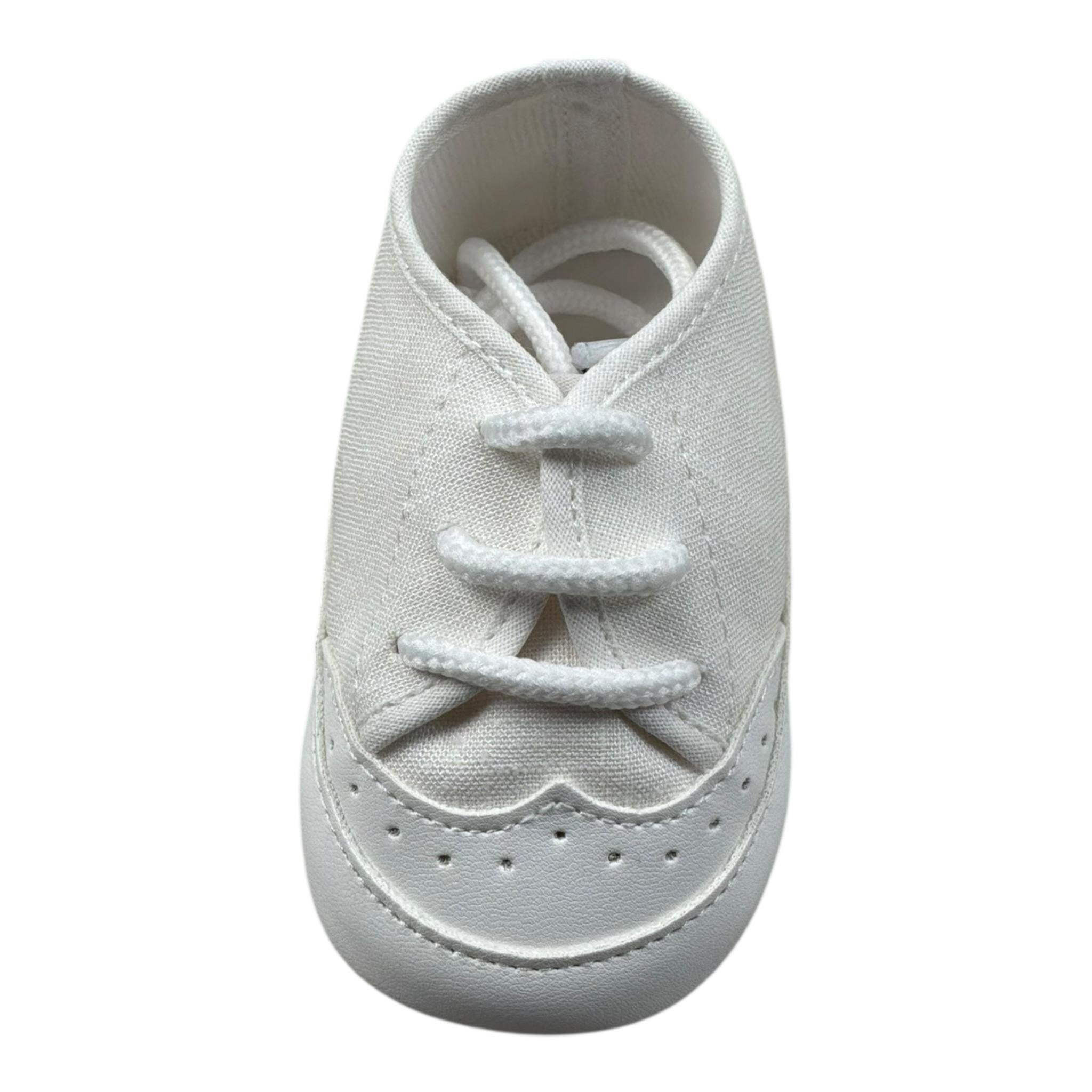 Baby Vip Scarpina Tinta Unita con Lacci per Neonato T1608 PANNA BABY VIP 