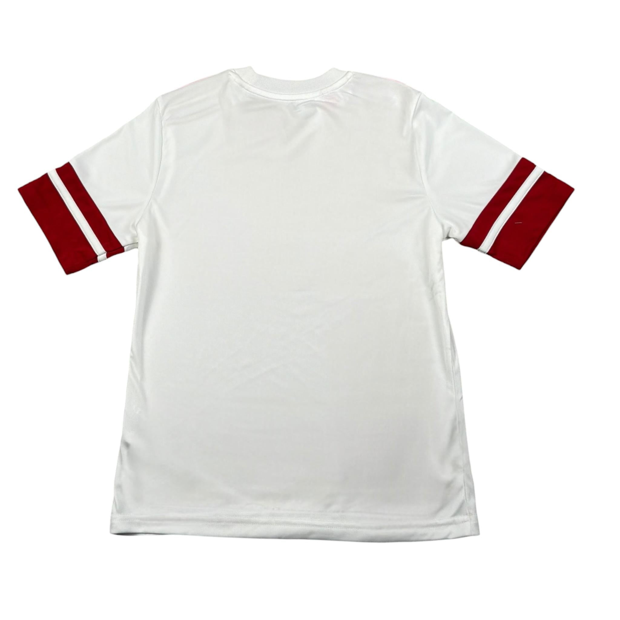 Adidas T-Shirt Girocollo Tinta Unita con Logo per Bambino JJ0059 BIANCO Adidas 