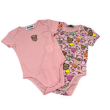 Moschino Set 3 Pezzi Body-Bavetta per Neonata MMY08D ROSA MOSCHINO 