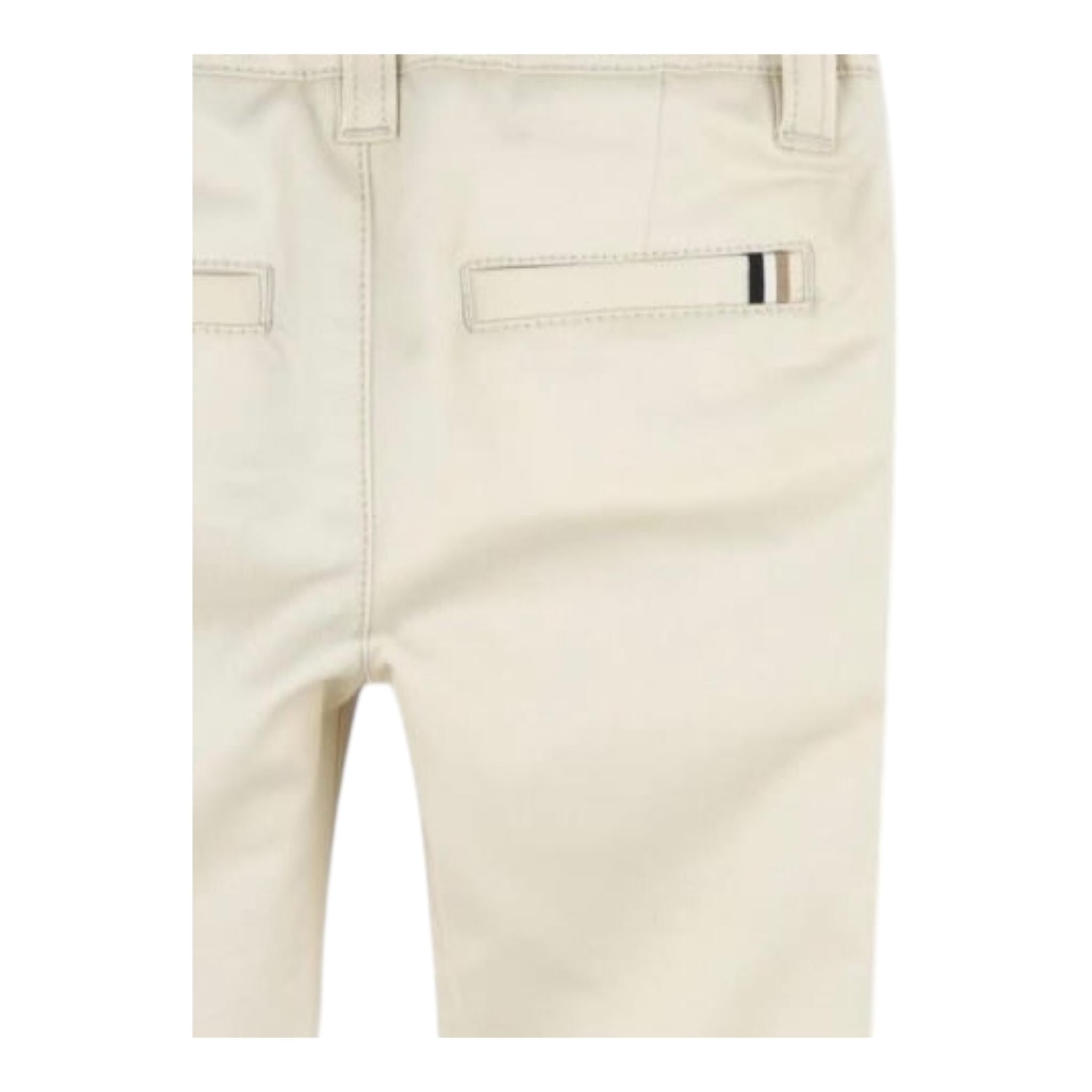 Boss Pantalone Tinta Unita con Girovita Regolabile per Neonato J52077XX BEIGE BOSS 