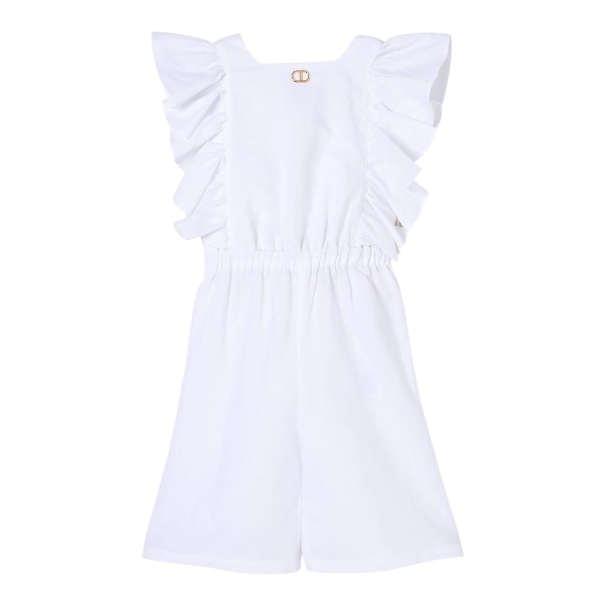 Twinset Tuta Tinta Giromanica Tinta Unita per Bambina 251GJ2405 BIANCO TWINSET 