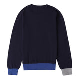 SARABANDA maglia girocollo tinta unita con profili in contrasto Blu per Bambino 0A500 BLU SARABANDA 