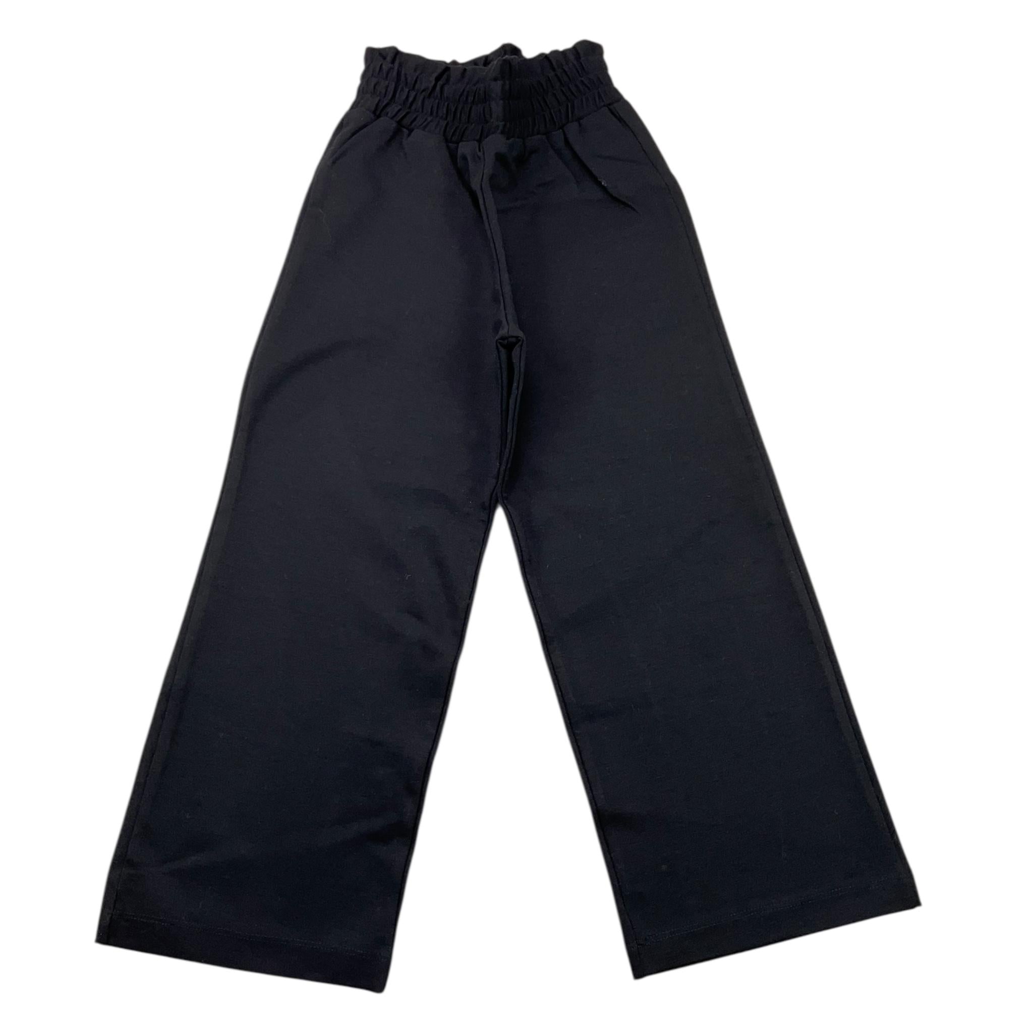 MARIUCCIA pantalone tinta unita modello palazzo Nero per Bambina MBFW23P215 NERO MARIUCCIA 