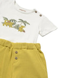 Mayoral Completo 2 Pezzi T-Shirt-Bermuda Bicolore per Neonato 1653 BIANCO/GIALLO MAYORAL 