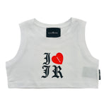 John Richmond Top Tinta Unita con Stampa per Bambina RGP25088TO BIANCO JOHN RICHMOND 