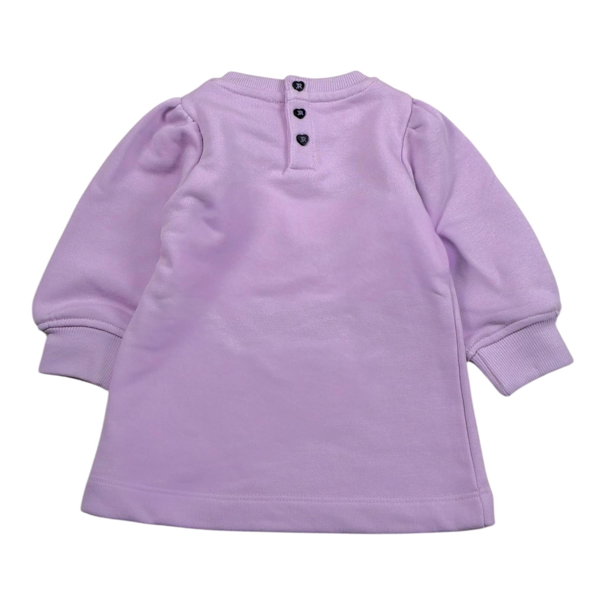 John Richmond Abito Girocollo Tinta Unita con Stampa per Neonata RIA24004VE LILLA JOHN RICHMOND 