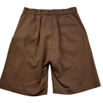 Paolo Pecora Bermuda Tinta Unita con Elastico In Vita per Bambino PP4245 MARRONE PAOLO PECORA 