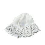 Cnd Cappello Tinta Unita con Ricami per Neonata 50120010 BIANCO CND 