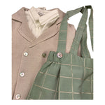 BARCELLINO completo 4 pezzi camicia-giacca-bermuda con bretelle-papillon Beige per Neonato 115913 BEIGE BARCELLINO 