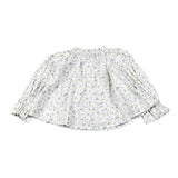 A' La Page Camicia Tinta Unita con Fantasia Fiori per Bambina AL27J BIANCO A' LA PAGE 